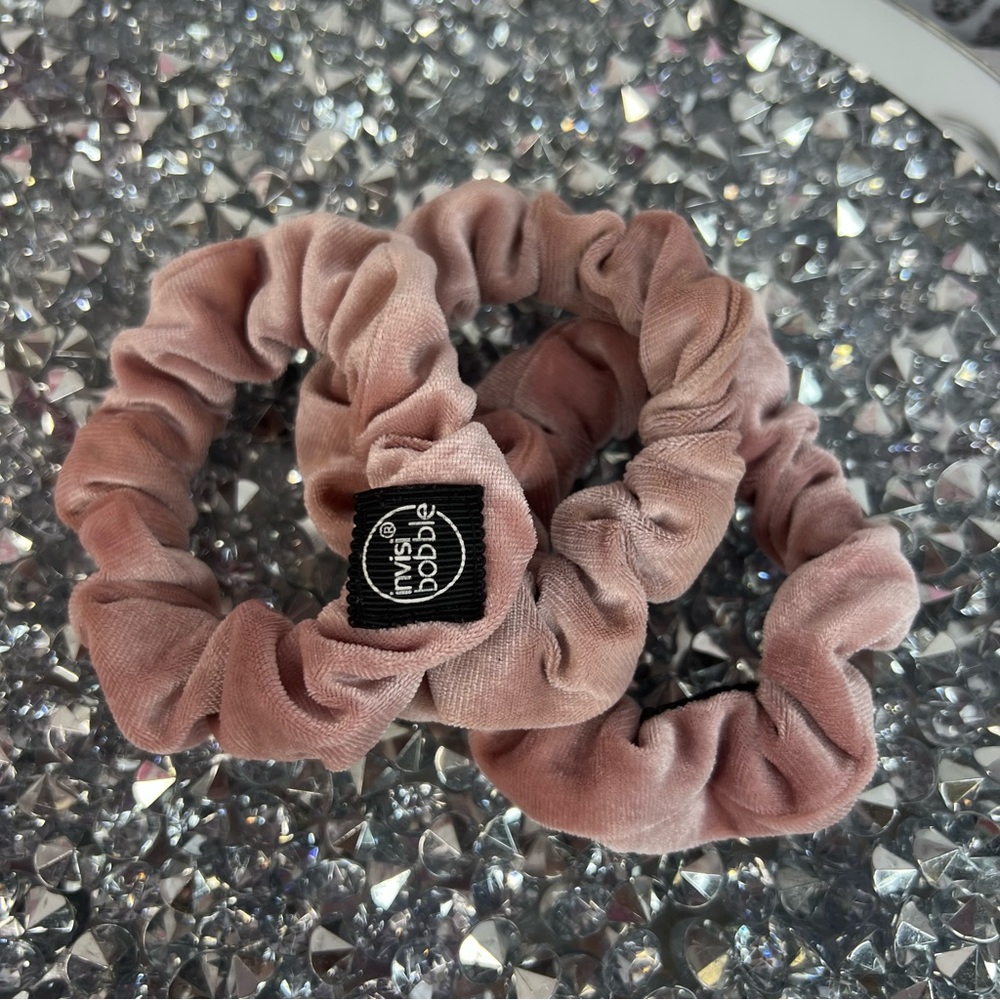 invisibobble 3 set Velvet Scrunchie Trio — Dusty Mauve